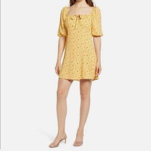 Reformation square neck cap sleeve dress